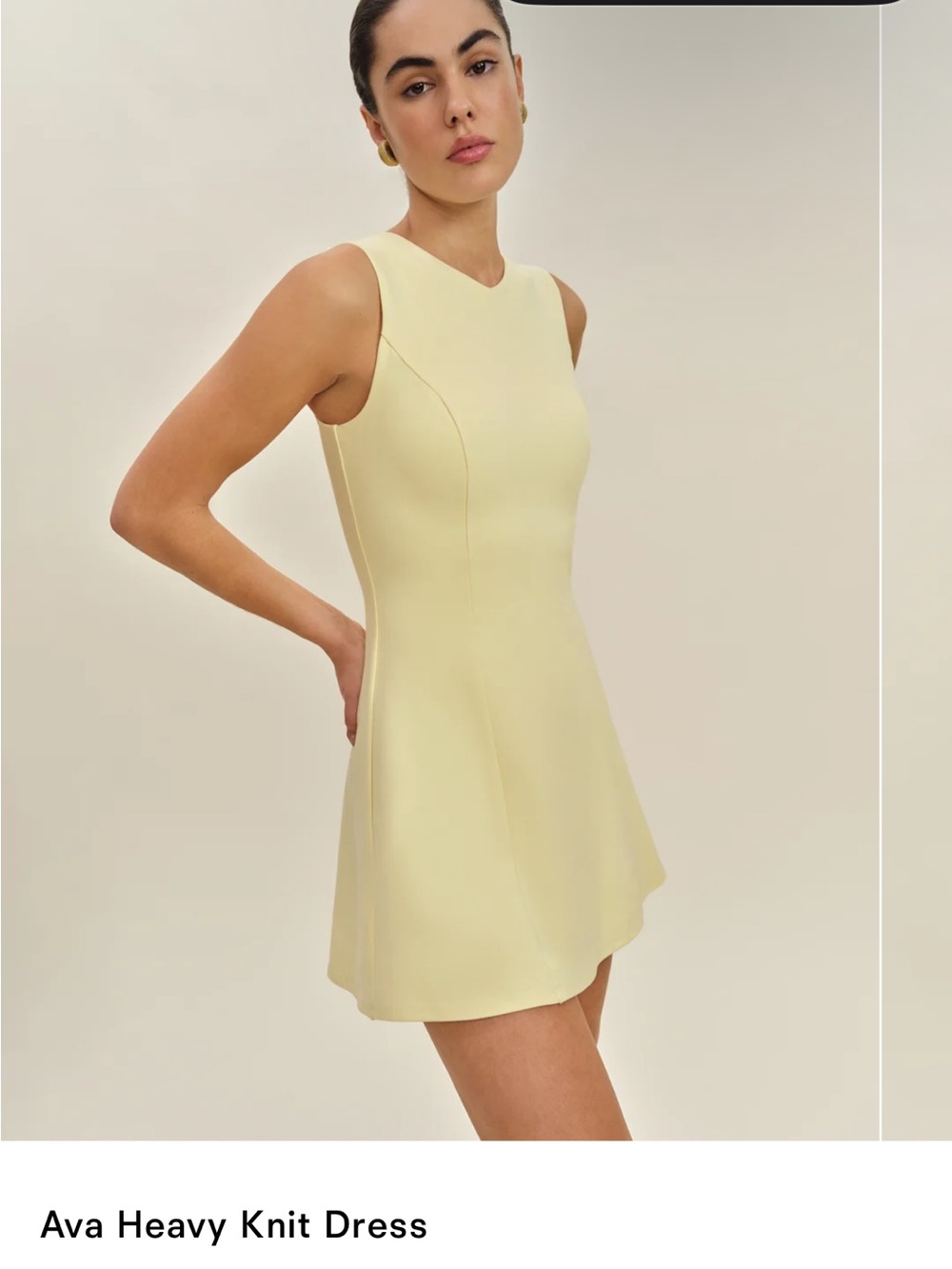 Reformation Ava Heavy Knit Dress Yellow - Size S NWT